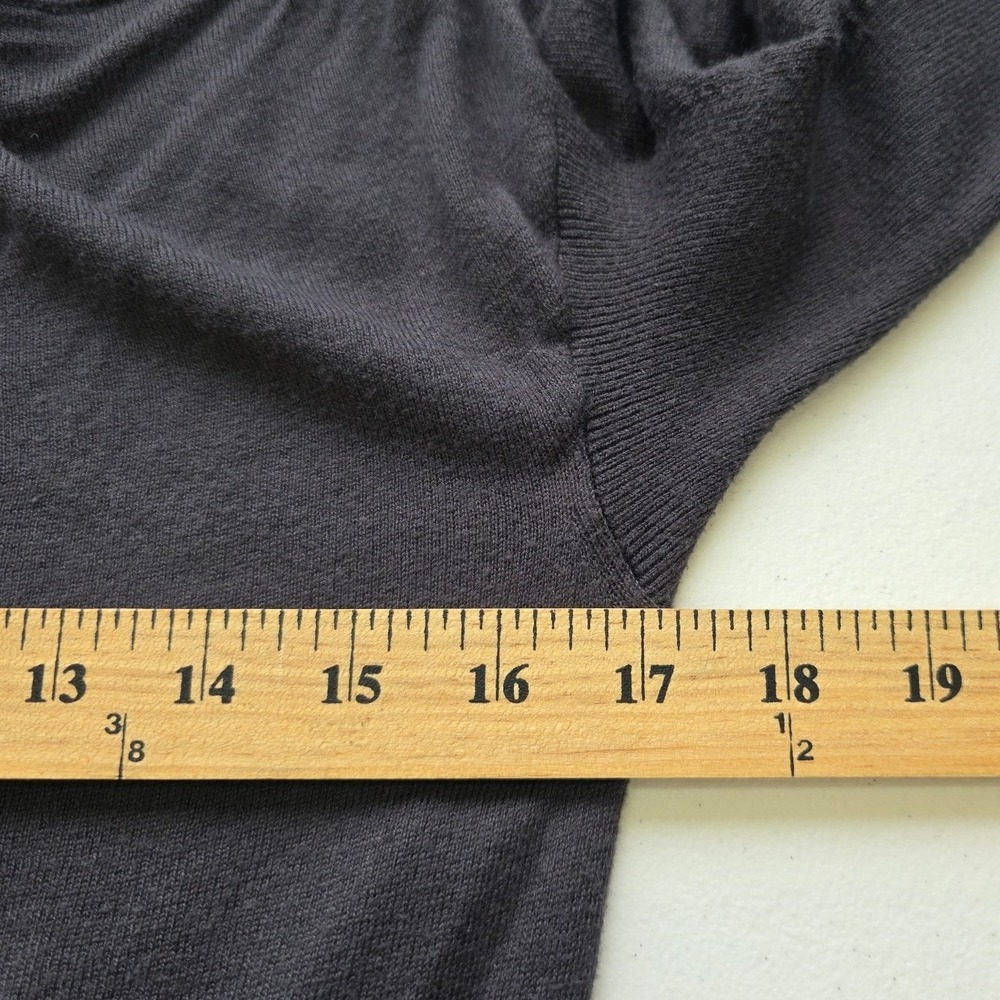 Guess Womens Ruffle Sleeve Cowl Neck Tunic Knit Sweater Wool Blend Gray Size S - Picture 6 of 8